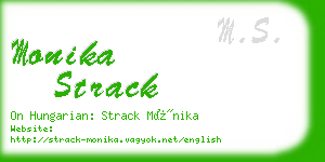monika strack business card